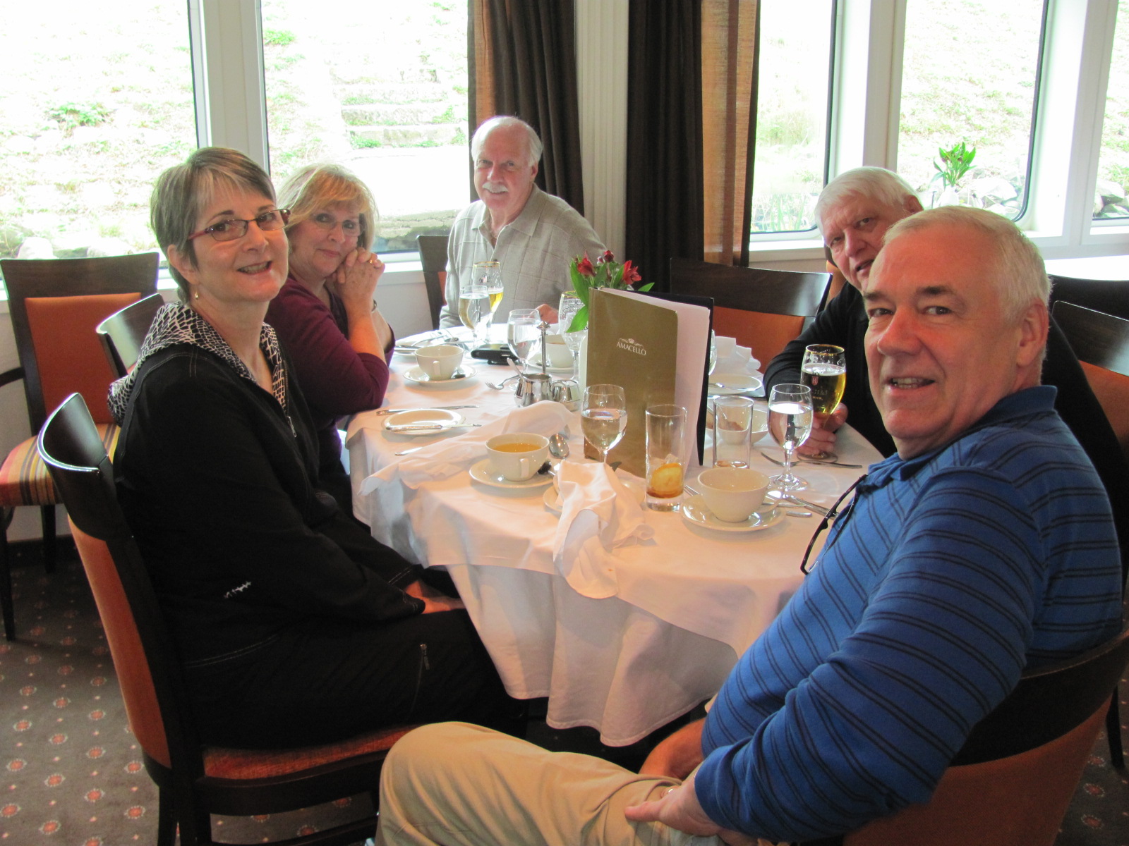 Pete and Roxanne and friends on European River cruise on AMA Amacello on the Rhine