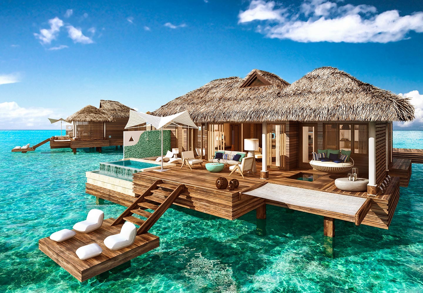 Sandals Resort overwater bungalow