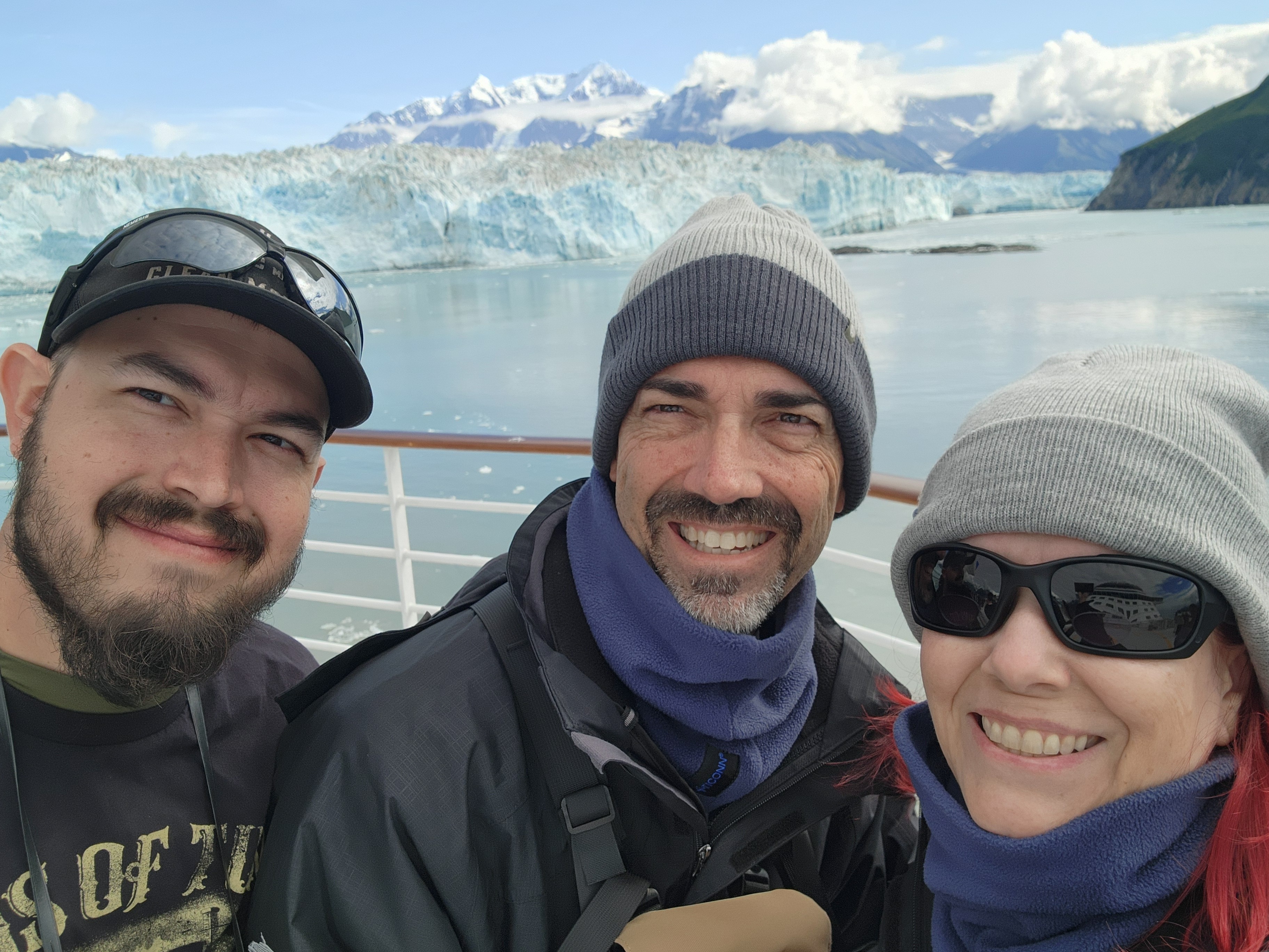 Richard, Kristin and Jerad at Hubbard Glacier